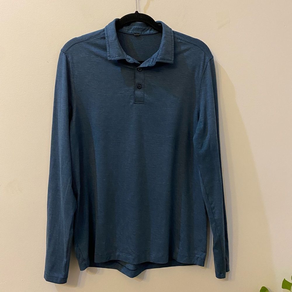 Lululemon Evolution Long Sleeve Polo Shirts Men Size M